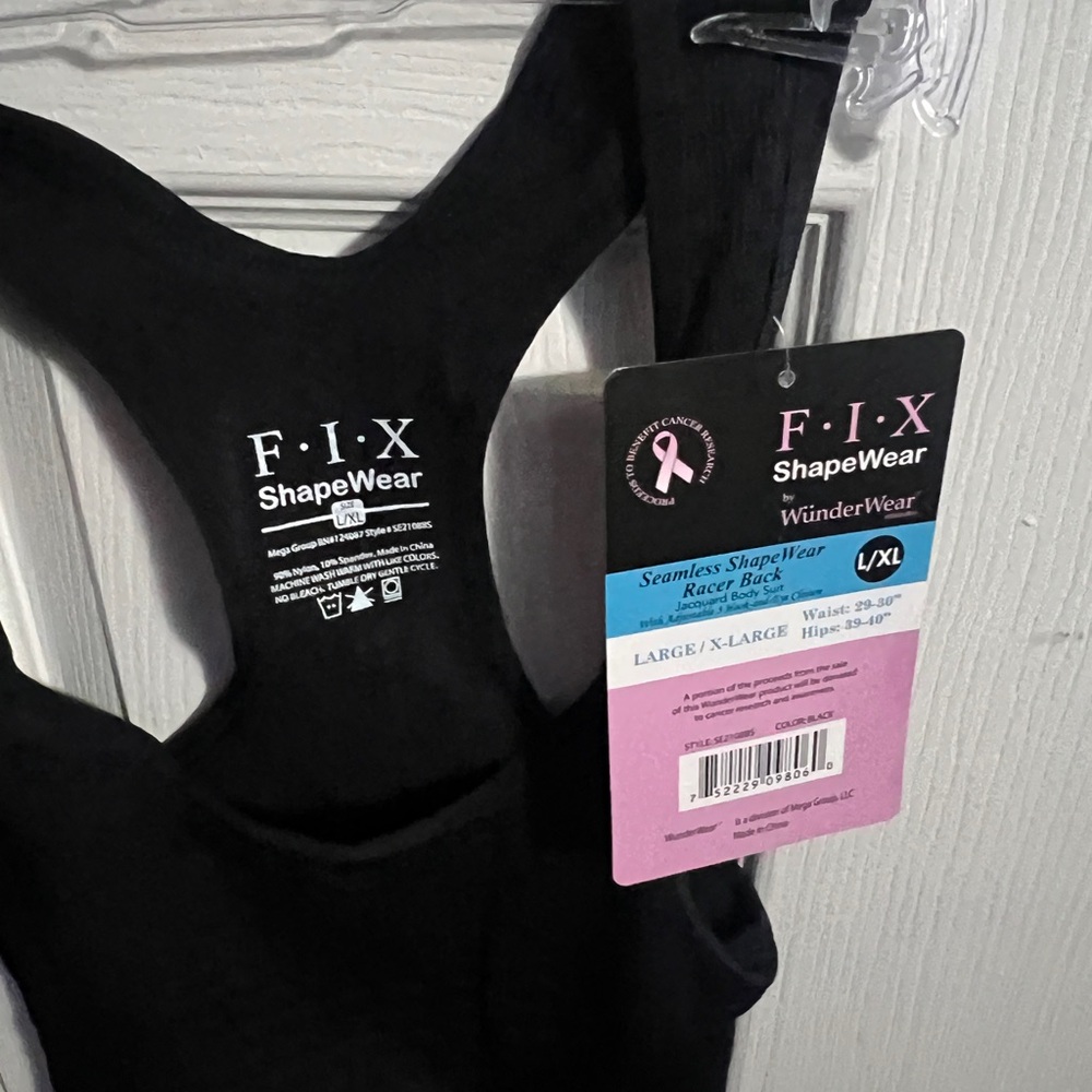 Black Shapewear Intimates with Racerback Design - Picture 4 of 10